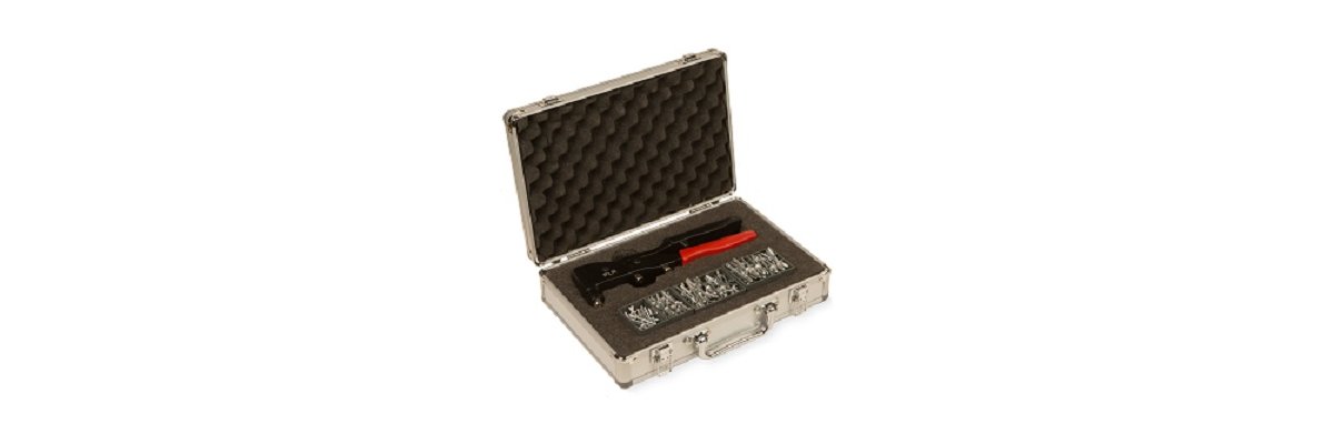 Blindniet-Handwerkzeug Pull-link® PLR für Blindniete Ø2,4-5,0 mm im Koffer  - Sortiment Blindniete mit Handnietgerät