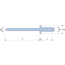 Standard Blindniet Stahl/Stahl FK 3,0 X 18|10,0-14,0mm