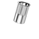 Blindnietmutter Aluminium  M4  Kleiner Senkkopf Rundschaft  offen rilliert|0,5-3,0mm