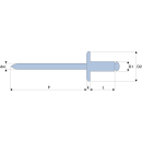 Standard Blindniet Stahl/Stahl GK 3,2 X 14 X 9,5|8,0-10,0mm